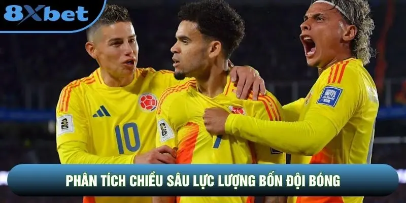 Phân tích chiều sâu lực lượng bốn đội bóng